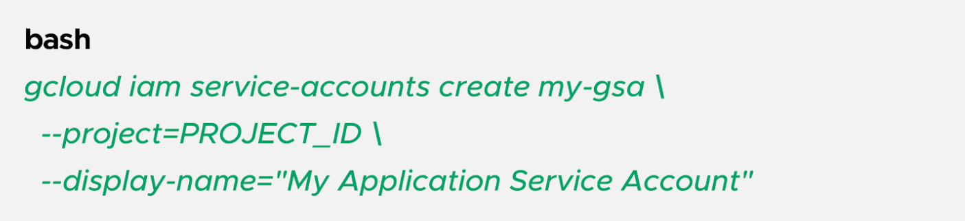 Create an IAM Service Account