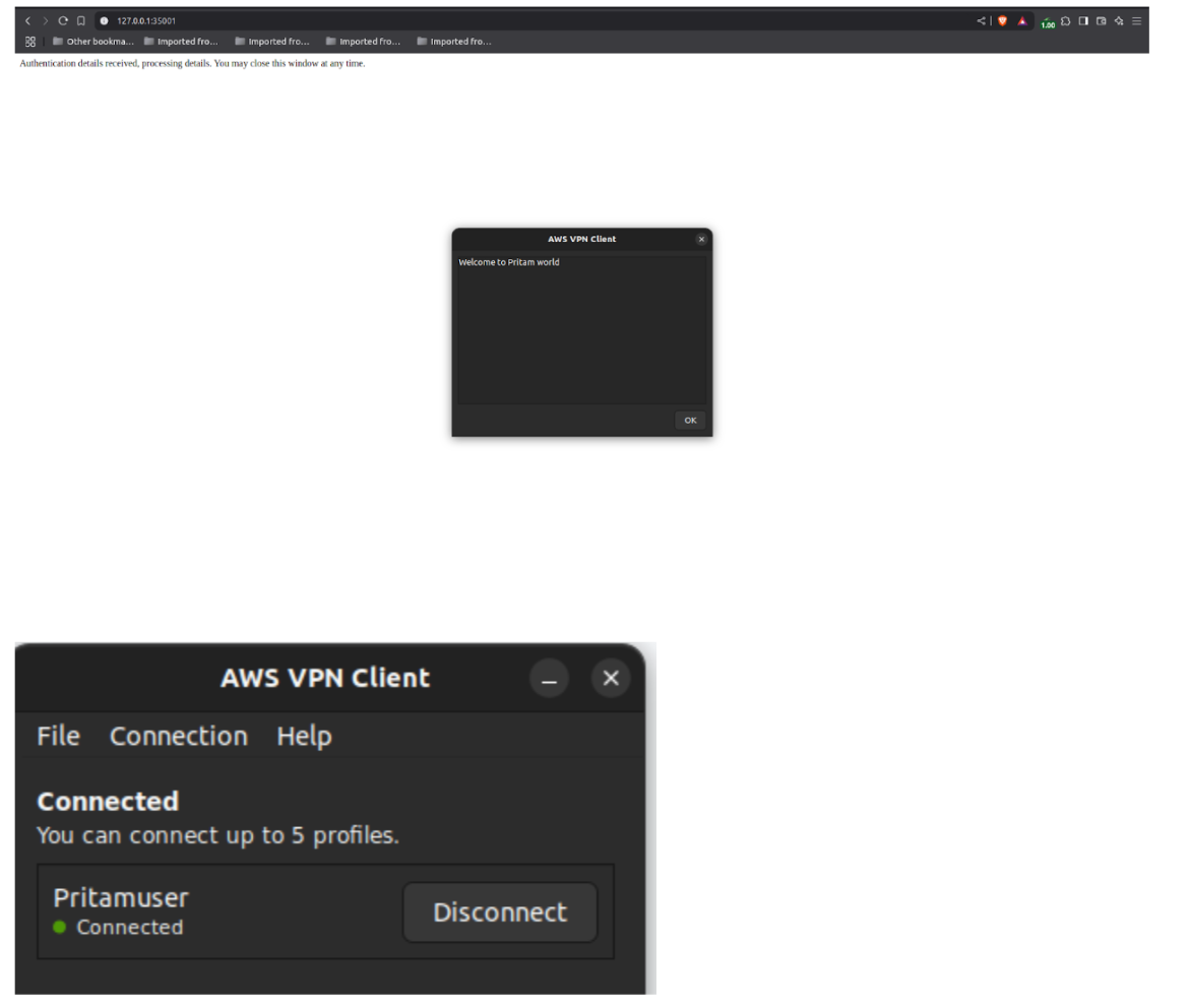 AWS VPN Client login
